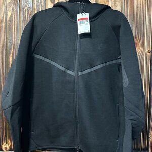 NEW - Nike Tech Full Zip Windrunner Hoodie Black Sz L